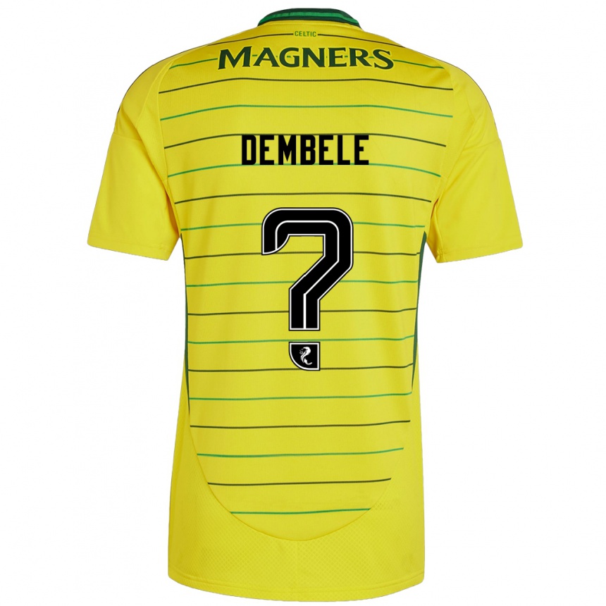 Niño Fútbol Camiseta Hassan Dembele #0 Amarillo 2ª Equipación 2024/25 México