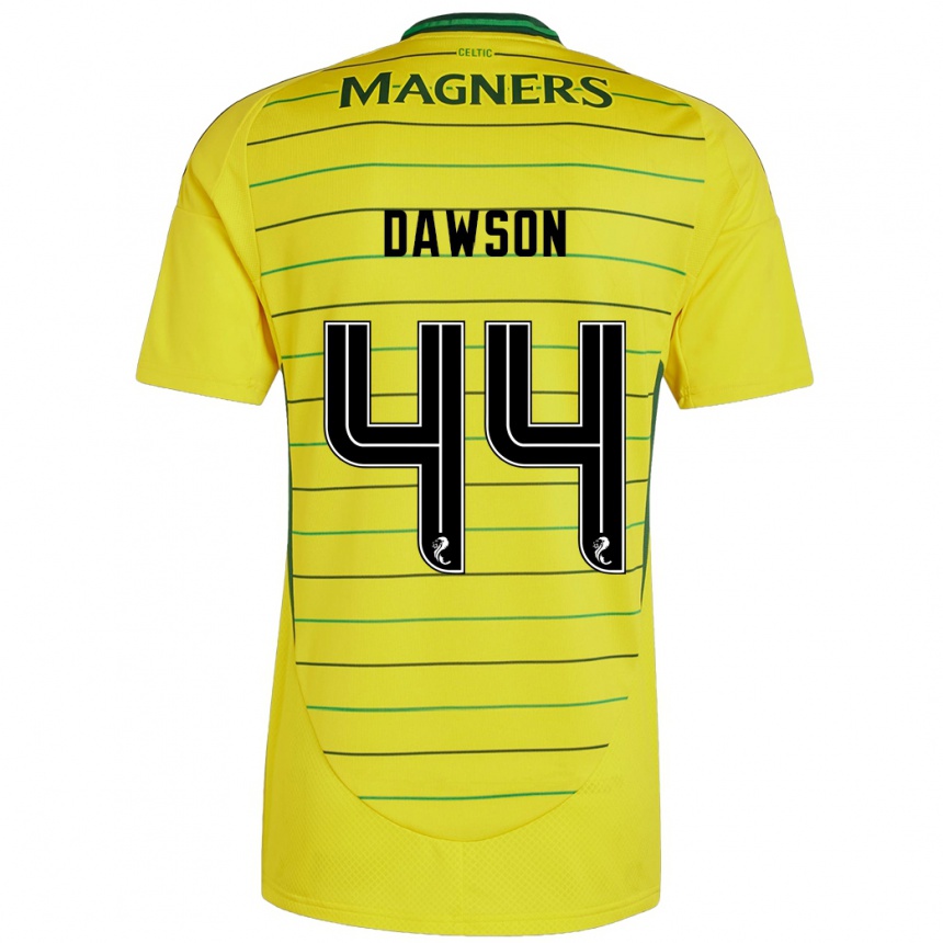 Niño Fútbol Camiseta Joey Dawson #44 Amarillo 2ª Equipación 2024/25 México