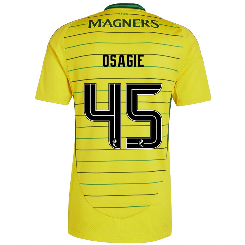 Niño Fútbol Camiseta Justin Osagie #45 Amarillo 2ª Equipación 2024/25 México