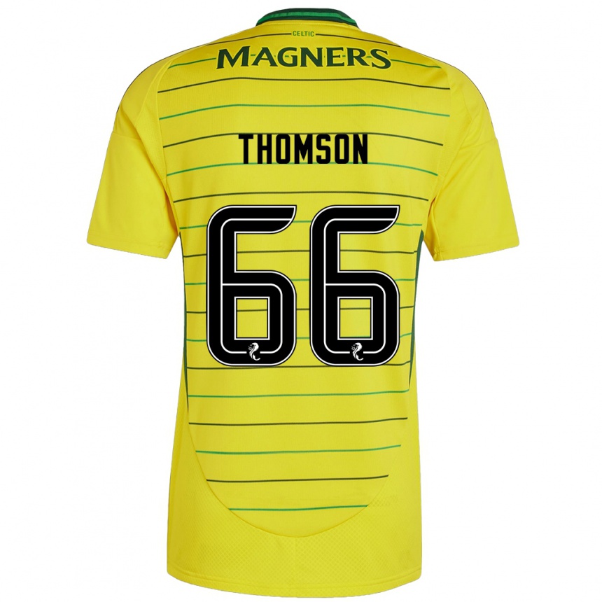 Niño Fútbol Camiseta Corey Thomson #66 Amarillo 2ª Equipación 2024/25 México