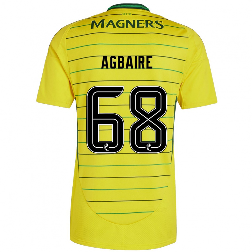 Niño Fútbol Camiseta Lenny Agbaire #68 Amarillo 2ª Equipación 2024/25 México