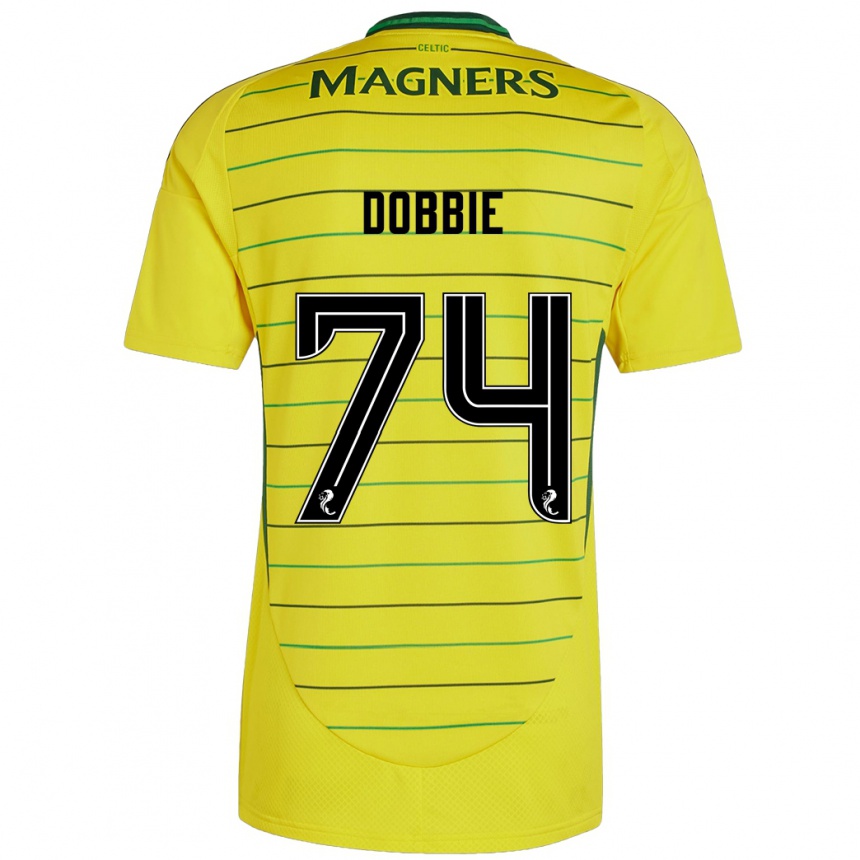 Niño Fútbol Camiseta Lewis Dobbie #74 Amarillo 2ª Equipación 2024/25 México