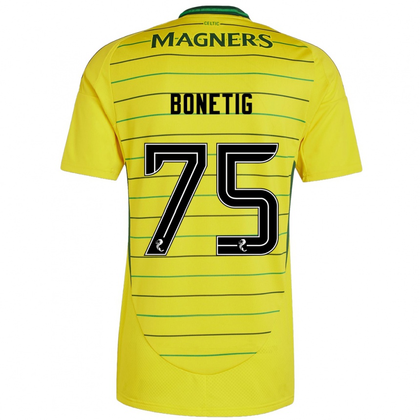 Niño Fútbol Camiseta Liam Bonetig #75 Amarillo 2ª Equipación 2024/25 México