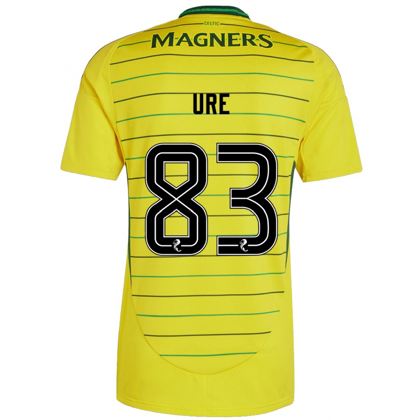 Niño Fútbol Camiseta Kyle Ure #83 Amarillo 2ª Equipación 2024/25 México