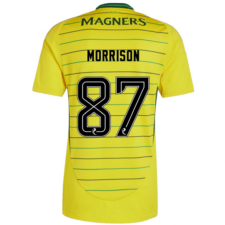 Niño Fútbol Camiseta Joe Morrison #87 Amarillo 2ª Equipación 2024/25 México