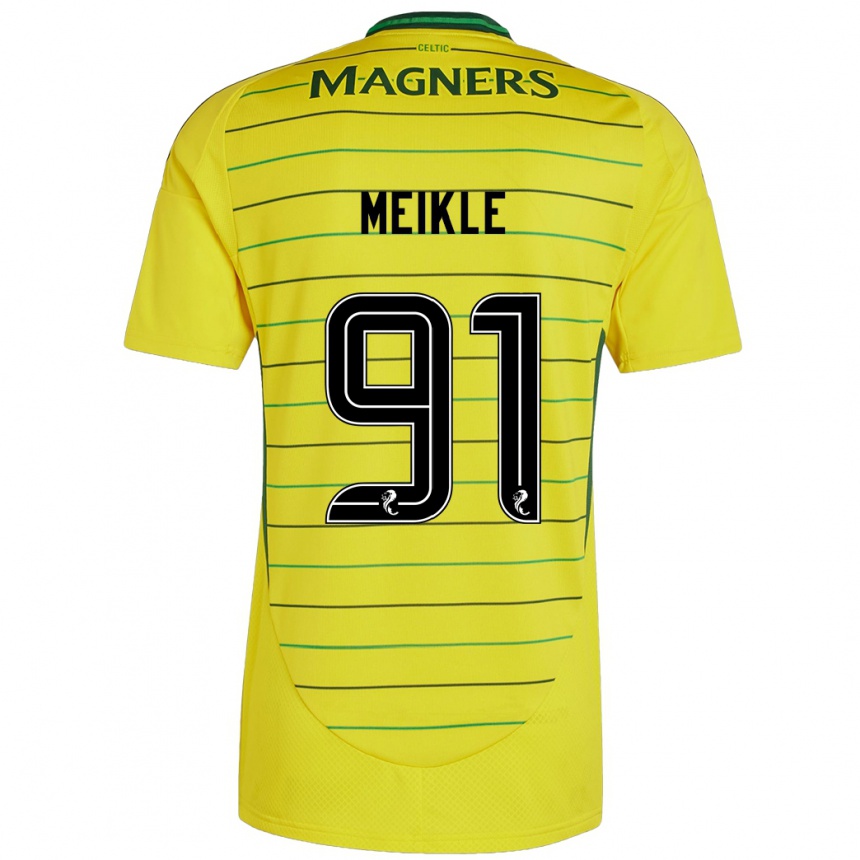 Niño Fútbol Camiseta Jamie Meikle #91 Amarillo 2ª Equipación 2024/25 México