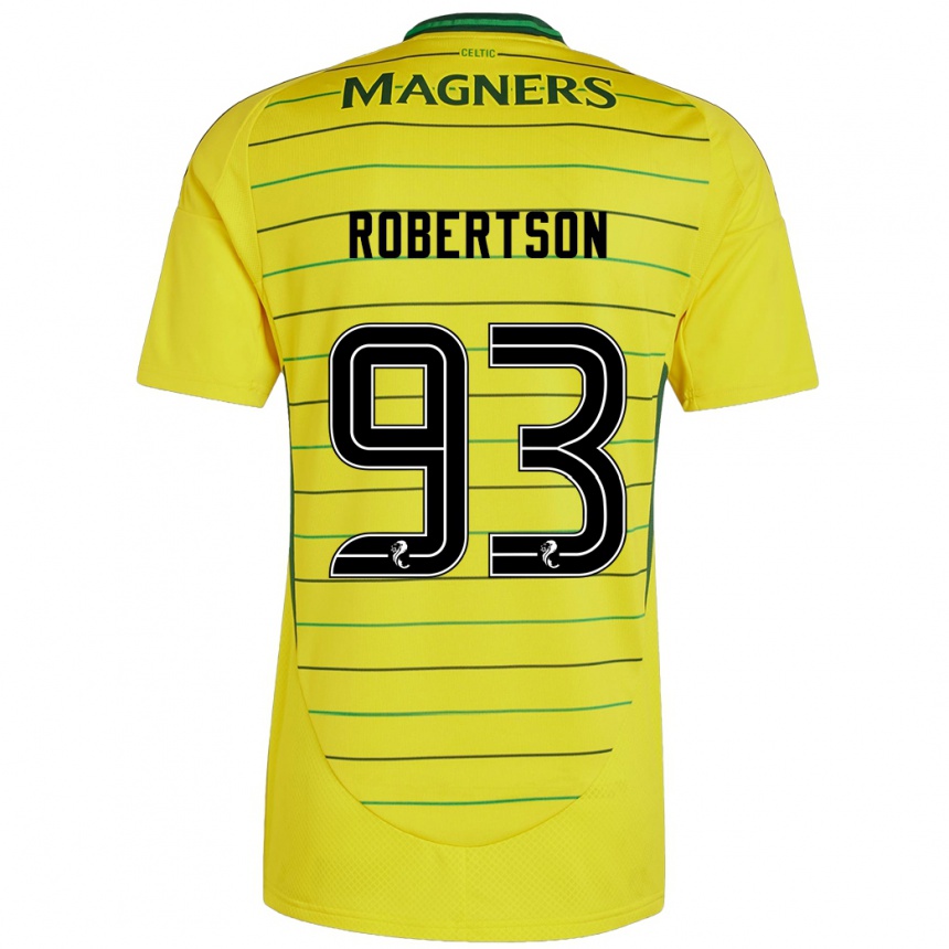 Niño Fútbol Camiseta Mitchell Robertson #93 Amarillo 2ª Equipación 2024/25 México