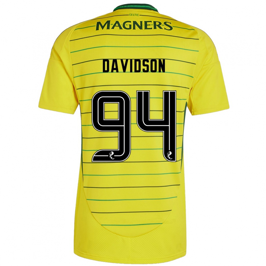 Niño Fútbol Camiseta Bruno Davidson #94 Amarillo 2ª Equipación 2024/25 México