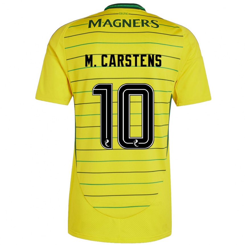 Niño Fútbol Camiseta Mathilde Carstens #10 Amarillo 2ª Equipación 2024/25 México