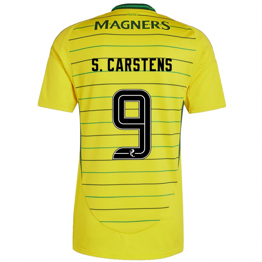 Niño Fútbol Camiseta Signe Carstens #9 Amarillo 2ª Equipación 2024/25 México