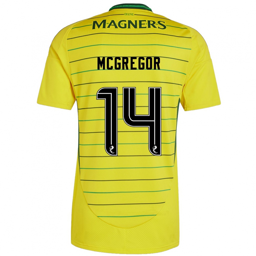 Niño Fútbol Camiseta Shannon Mcgregor #14 Amarillo 2ª Equipación 2024/25 México