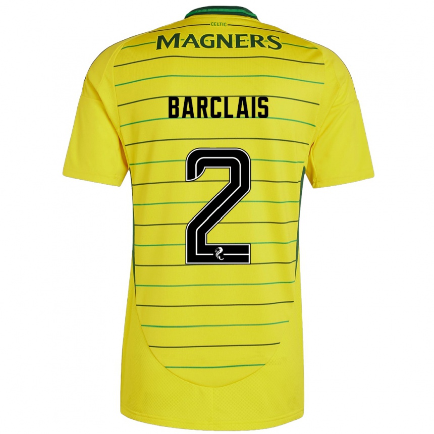 Niño Fútbol Camiseta Celya Barclais #2 Amarillo 2ª Equipación 2024/25 México