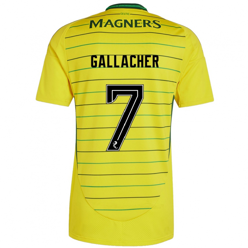 Niño Fútbol Camiseta Amy Gallacher #7 Amarillo 2ª Equipación 2024/25 México