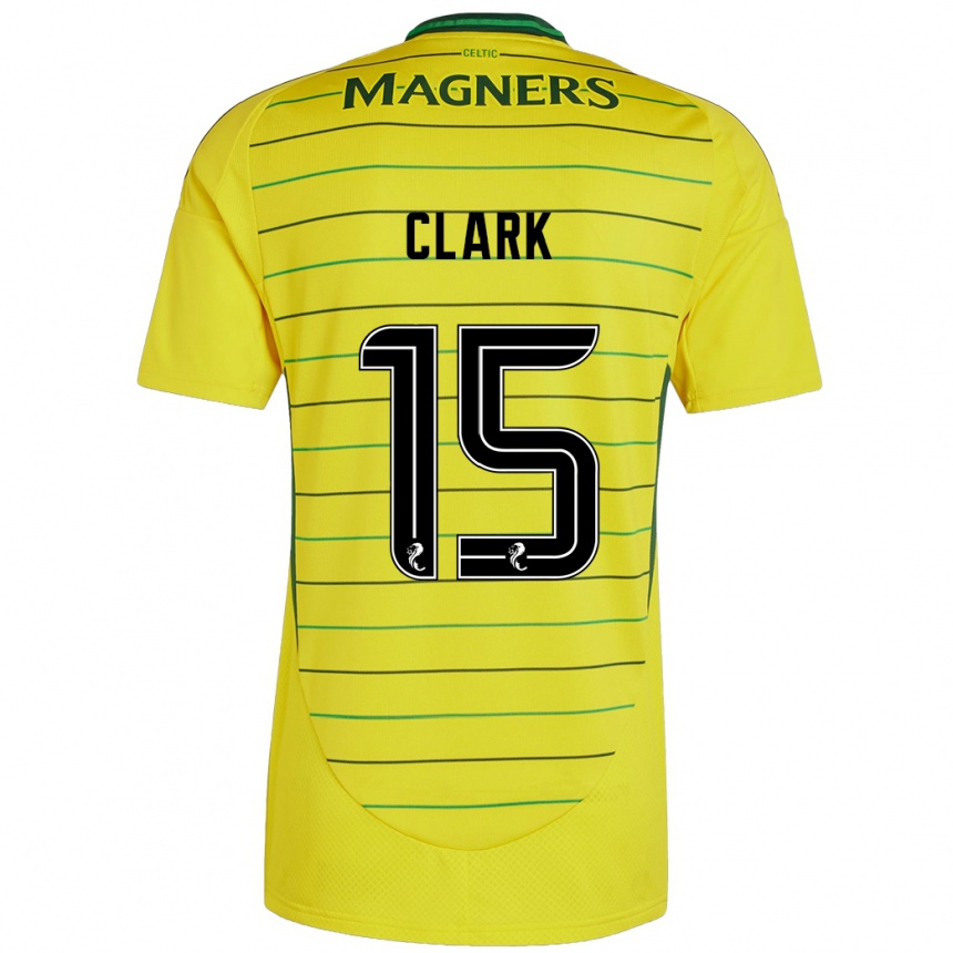 Niño Fútbol Camiseta Kelly Clark #15 Amarillo 2ª Equipación 2024/25 México