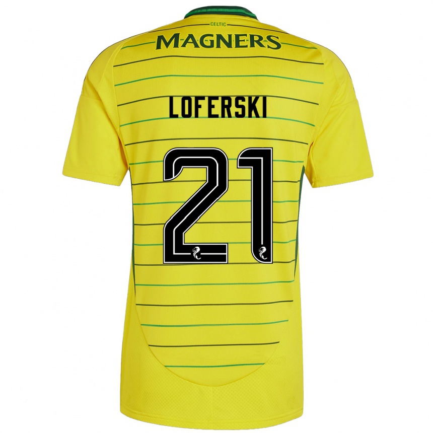 Niño Fútbol Camiseta Kit Loferski #21 Amarillo 2ª Equipación 2024/25 México