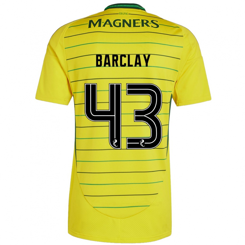 Niño Fútbol Camiseta Lucy Barclay #43 Amarillo 2ª Equipación 2024/25 México