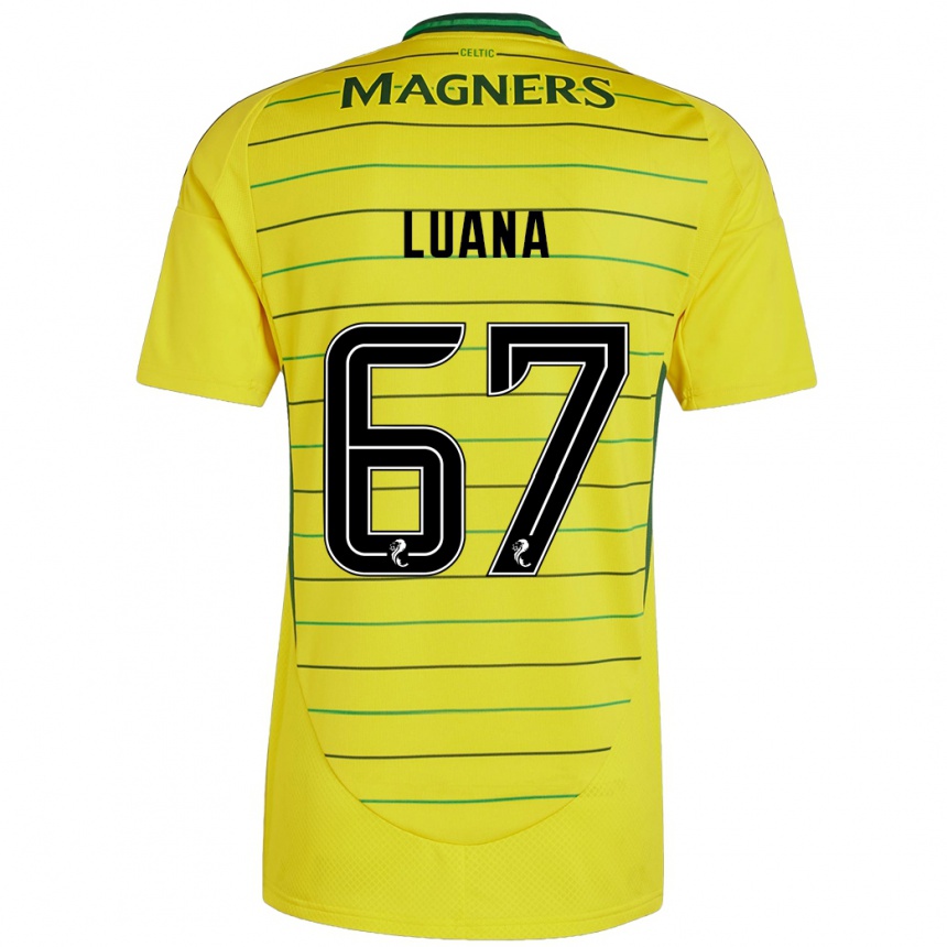 Niño Fútbol Camiseta Luana Muñoz #67 Amarillo 2ª Equipación 2024/25 México