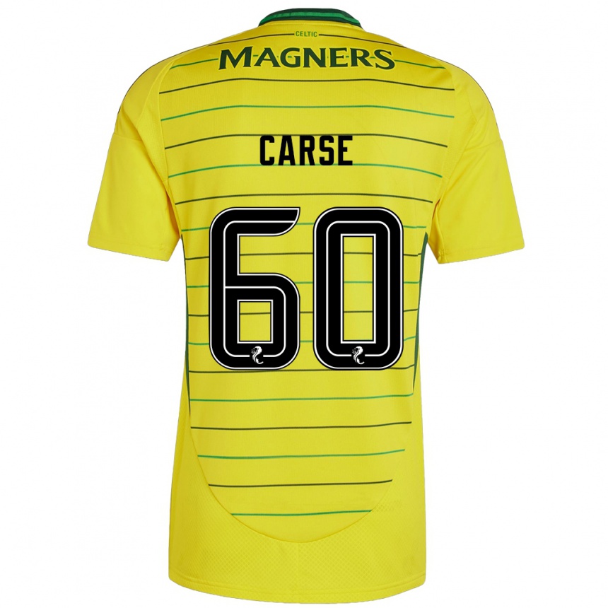 Niño Fútbol Camiseta Mackenzie Carse #60 Amarillo 2ª Equipación 2024/25 México