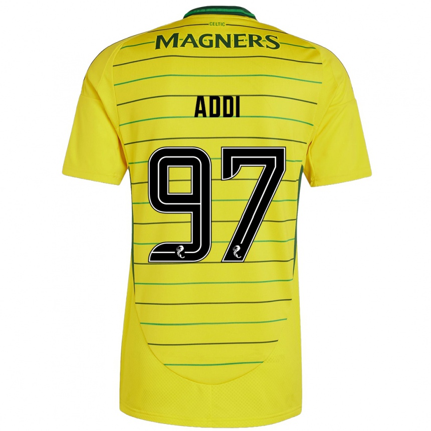 Niño Fútbol Camiseta Imane Addi #97 Amarillo 2ª Equipación 2024/25 México