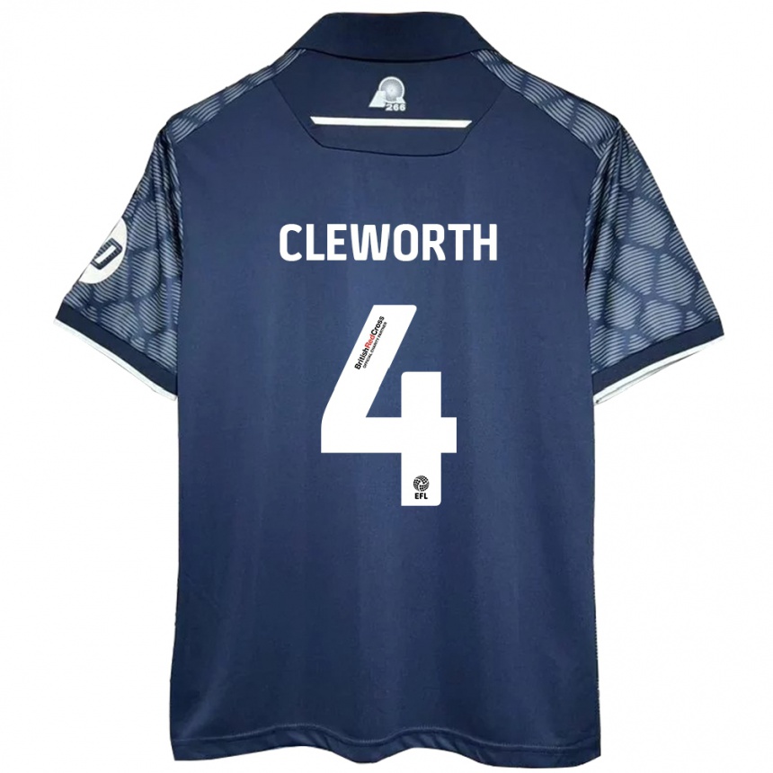 Niño Fútbol Camiseta Max Cleworth #4 Negro 2ª Equipación 2024/25 México