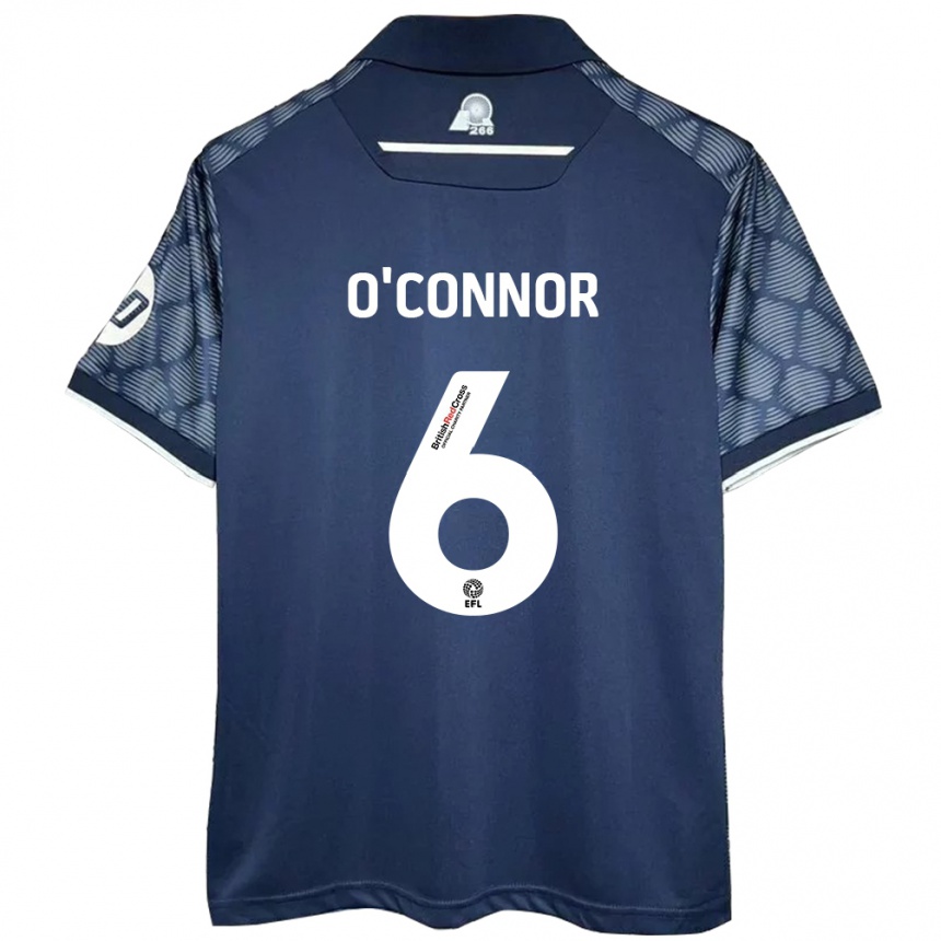 Niño Fútbol Camiseta Thomas O'connor #6 Negro 2ª Equipación 2024/25 México