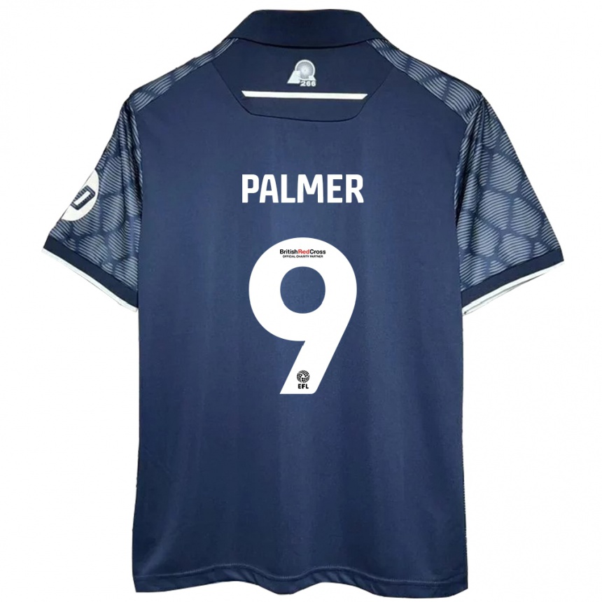 Niño Fútbol Camiseta Ollie Palmer #9 Negro 2ª Equipación 2024/25 México