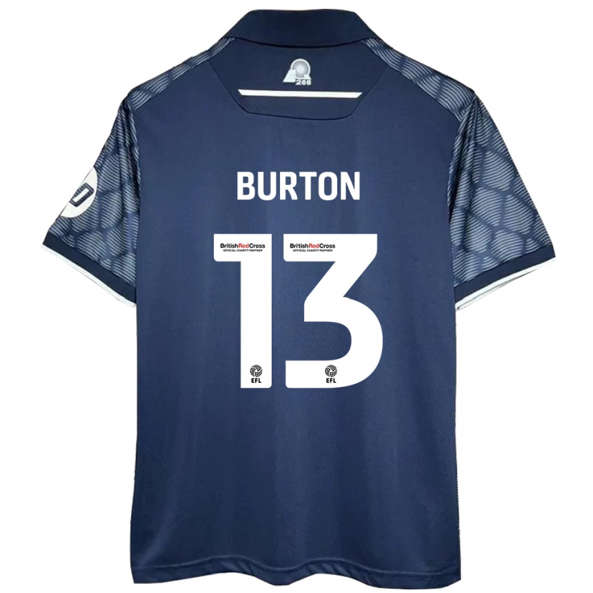 Niño Fútbol Camiseta Callum Burton #13 Negro 2ª Equipación 2024/25 México