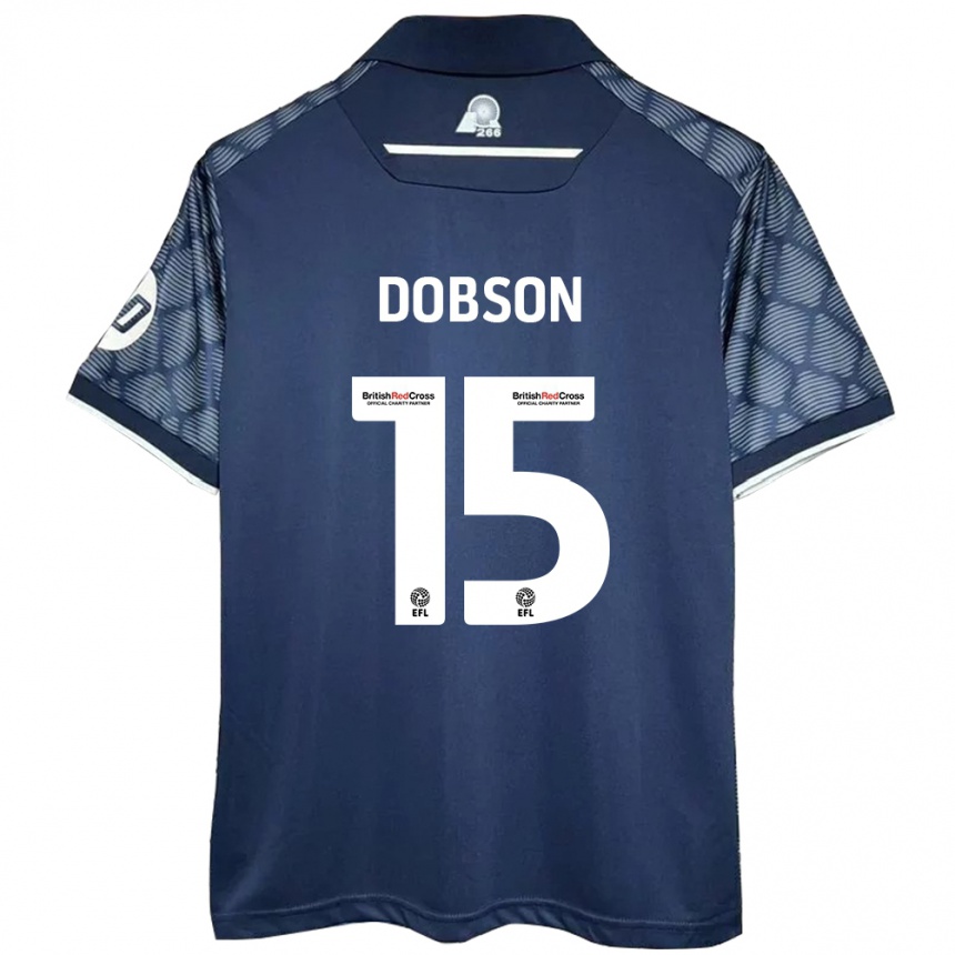 Niño Fútbol Camiseta George Dobson #15 Negro 2ª Equipación 2024/25 México