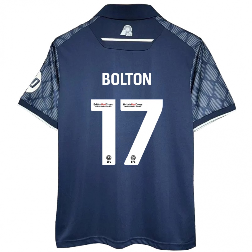 Niño Fútbol Camiseta Luke Bolton #17 Negro 2ª Equipación 2024/25 México