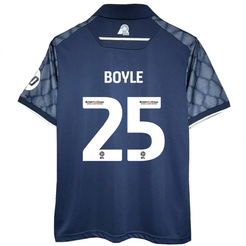 Niño Fútbol Camiseta Will Boyle #25 Negro 2ª Equipación 2024/25 México