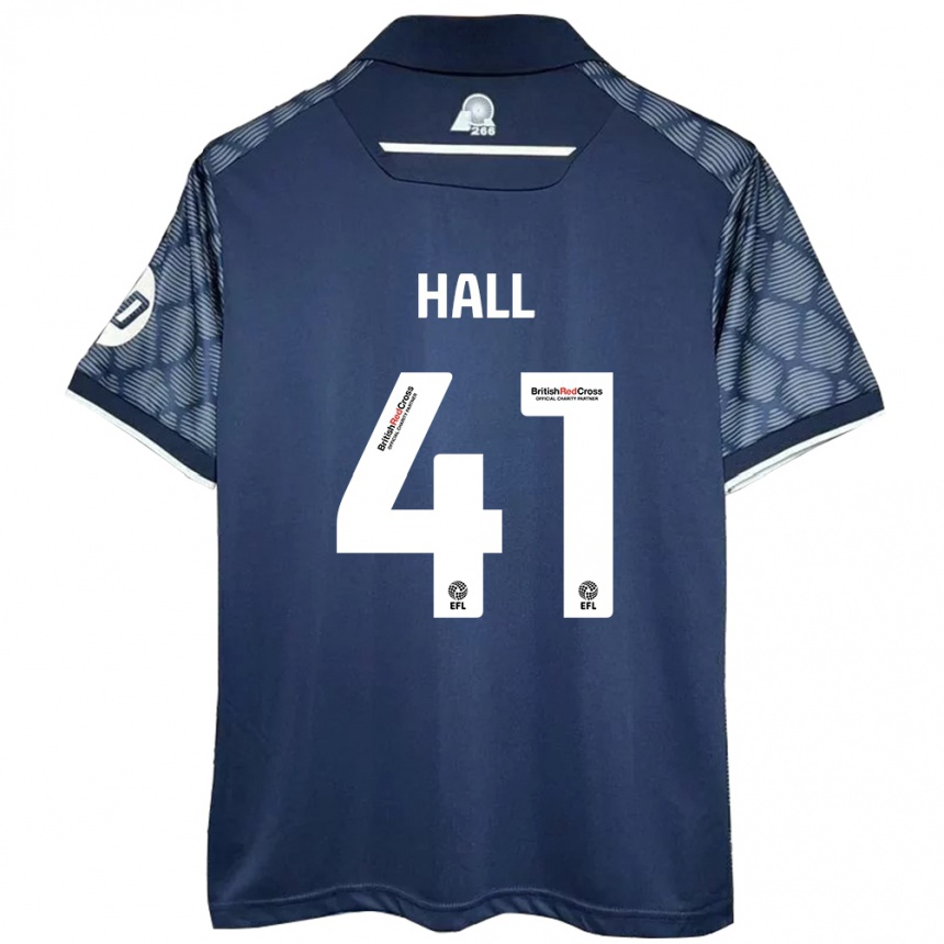 Niño Fútbol Camiseta Liam Hall #41 Negro 2ª Equipación 2024/25 México