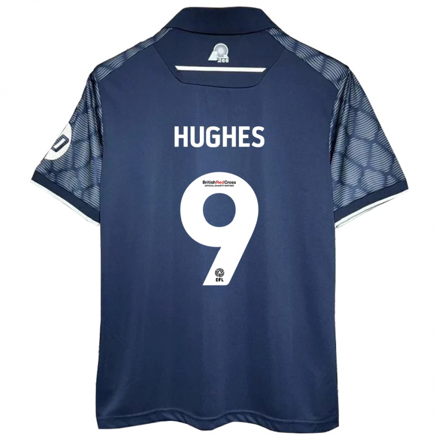 Niño Fútbol Camiseta Rosie Hughes #9 Negro 2ª Equipación 2024/25 México