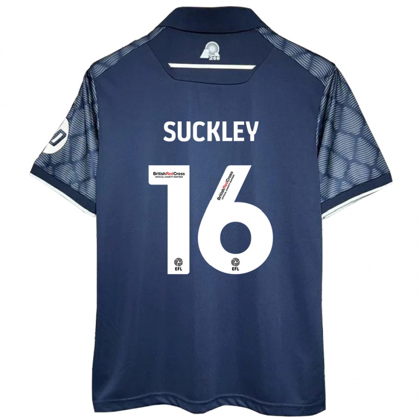 Niño Fútbol Camiseta Ava Suckley #16 Negro 2ª Equipación 2024/25 México