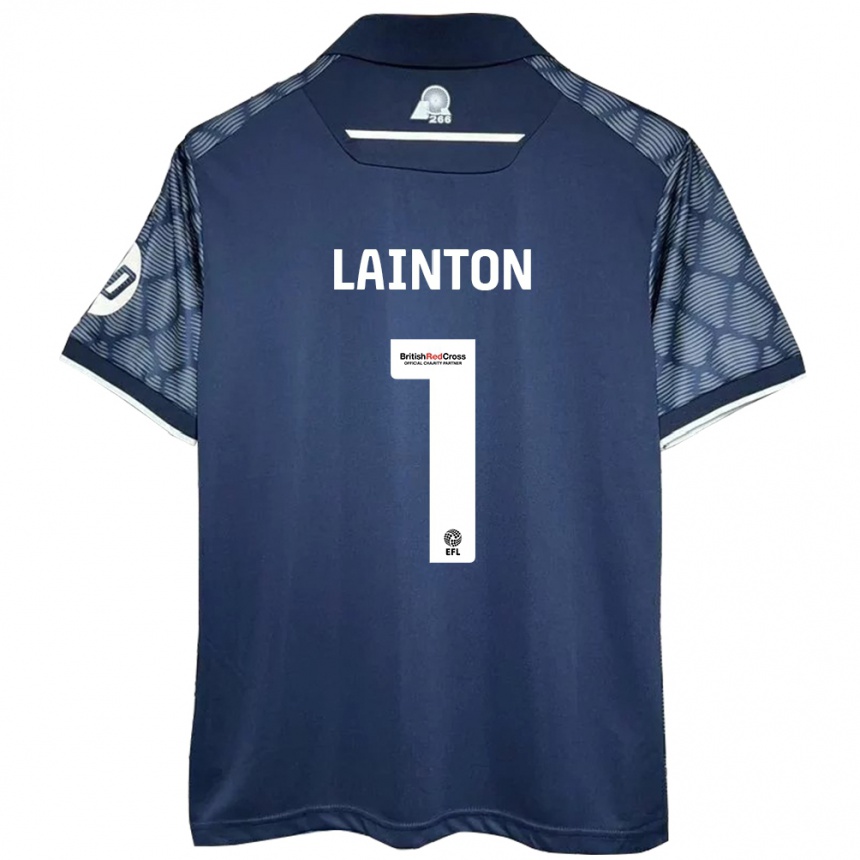 Niño Fútbol Camiseta Rob Lainton #1 Negro 2ª Equipación 2024/25 México