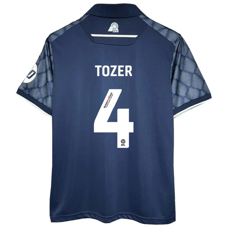 Niño Fútbol Camiseta Ben Tozer #4 Negro 2ª Equipación 2024/25 México