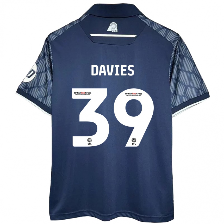 Niño Fútbol Camiseta Daniel Davies #39 Negro 2ª Equipación 2024/25 México