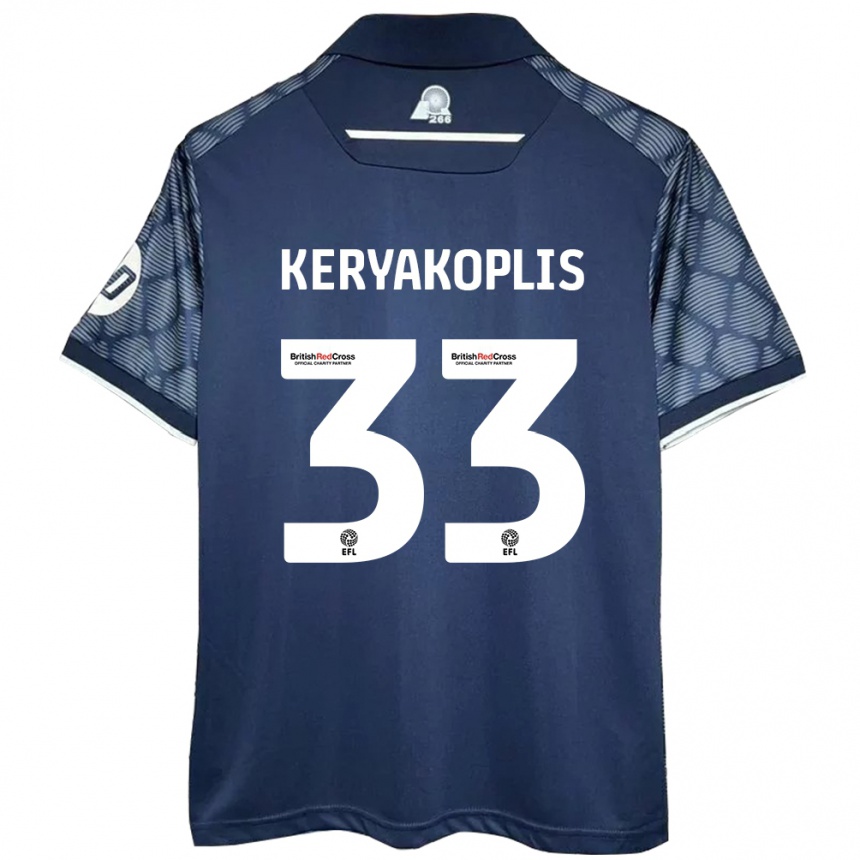 Niño Fútbol Camiseta Hannah Keryakoplis #33 Negro 2ª Equipación 2024/25 México