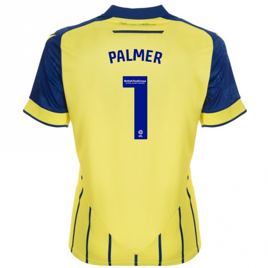 Niño Fútbol Camiseta Alex Palmer #1 Amarillo Azul 2ª Equipación 2024/25 México