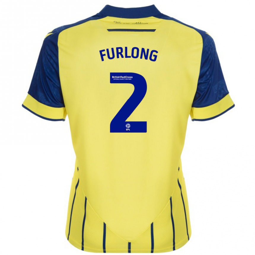 Niño Fútbol Camiseta Darnell Furlong #2 Amarillo Azul 2ª Equipación 2024/25 México