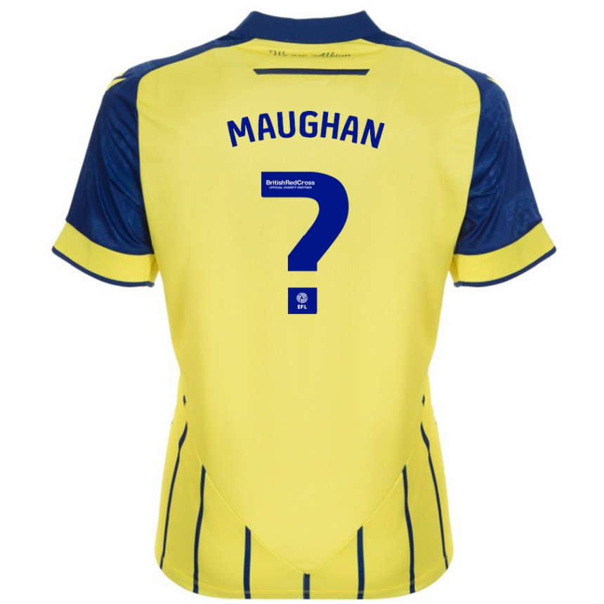 Niño Fútbol Camiseta Alfie Maughan #0 Amarillo Azul 2ª Equipación 2024/25 México