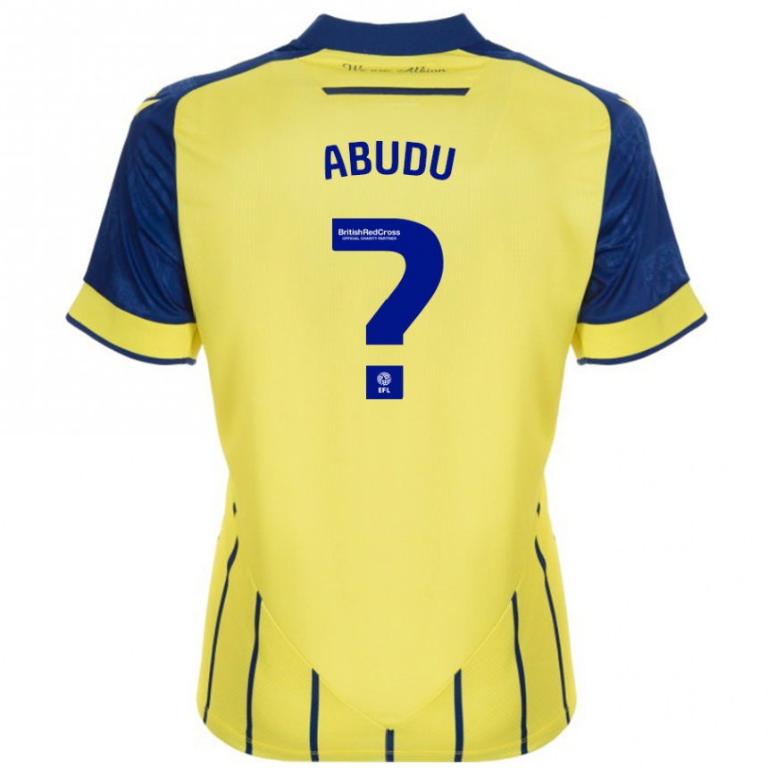 Niño Fútbol Camiseta Abdul Abudu #0 Amarillo Azul 2ª Equipación 2024/25 México