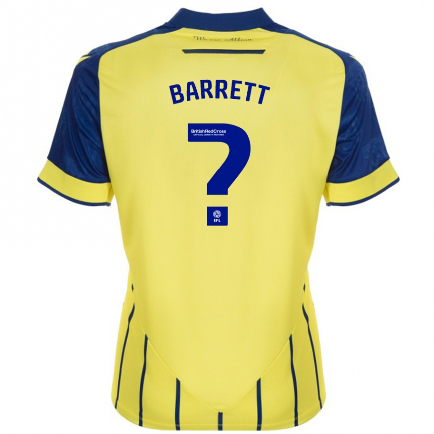 Niño Fútbol Camiseta Josh Barrett #0 Amarillo Azul 2ª Equipación 2024/25 México