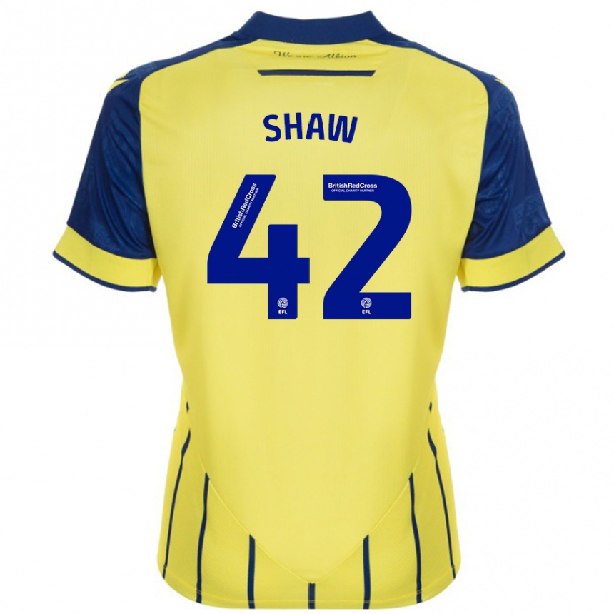 Niño Fútbol Camiseta Josh Shaw #42 Amarillo Azul 2ª Equipación 2024/25 México