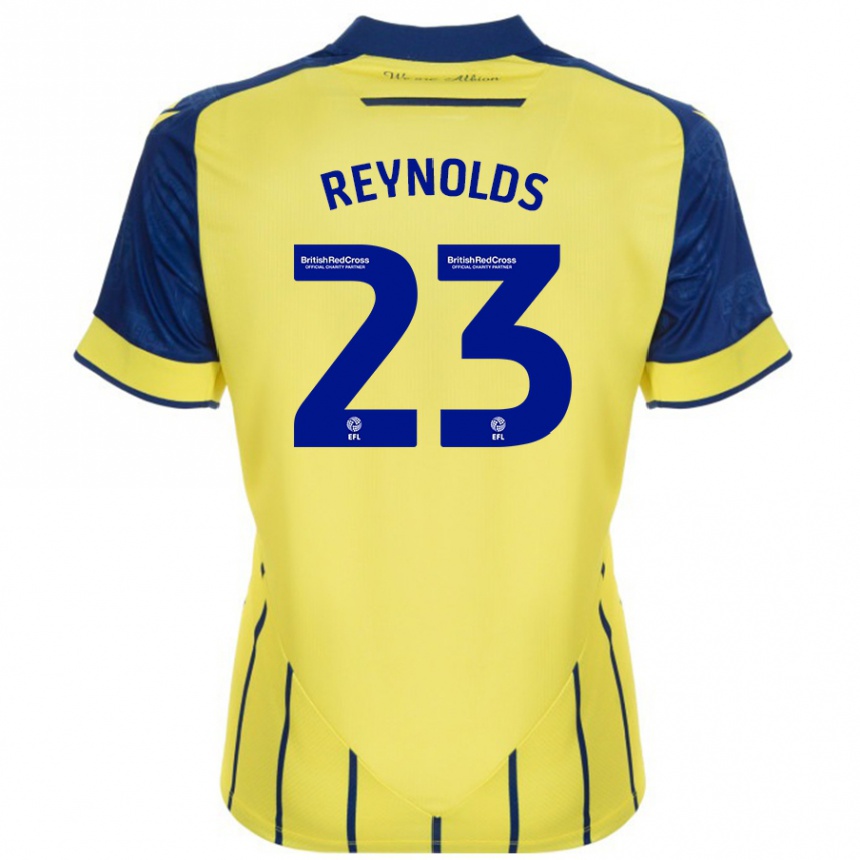 Niño Fútbol Camiseta Taylor Reynolds #23 Amarillo Azul 2ª Equipación 2024/25 México