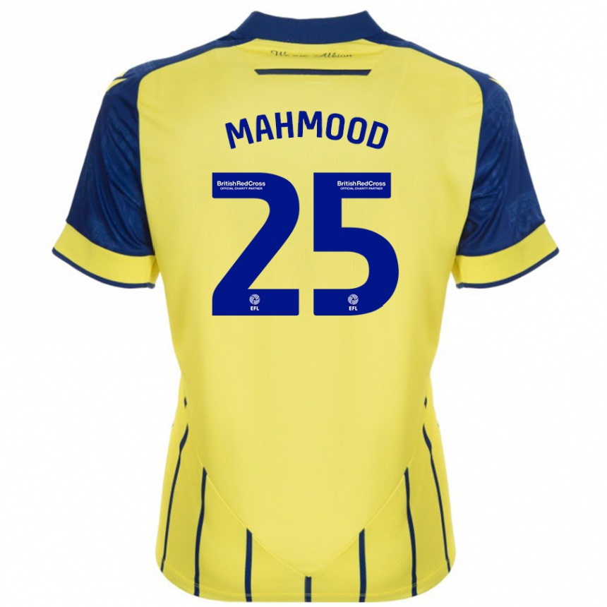 Niño Fútbol Camiseta Mahmood #25 Amarillo Azul 2ª Equipación 2024/25 México