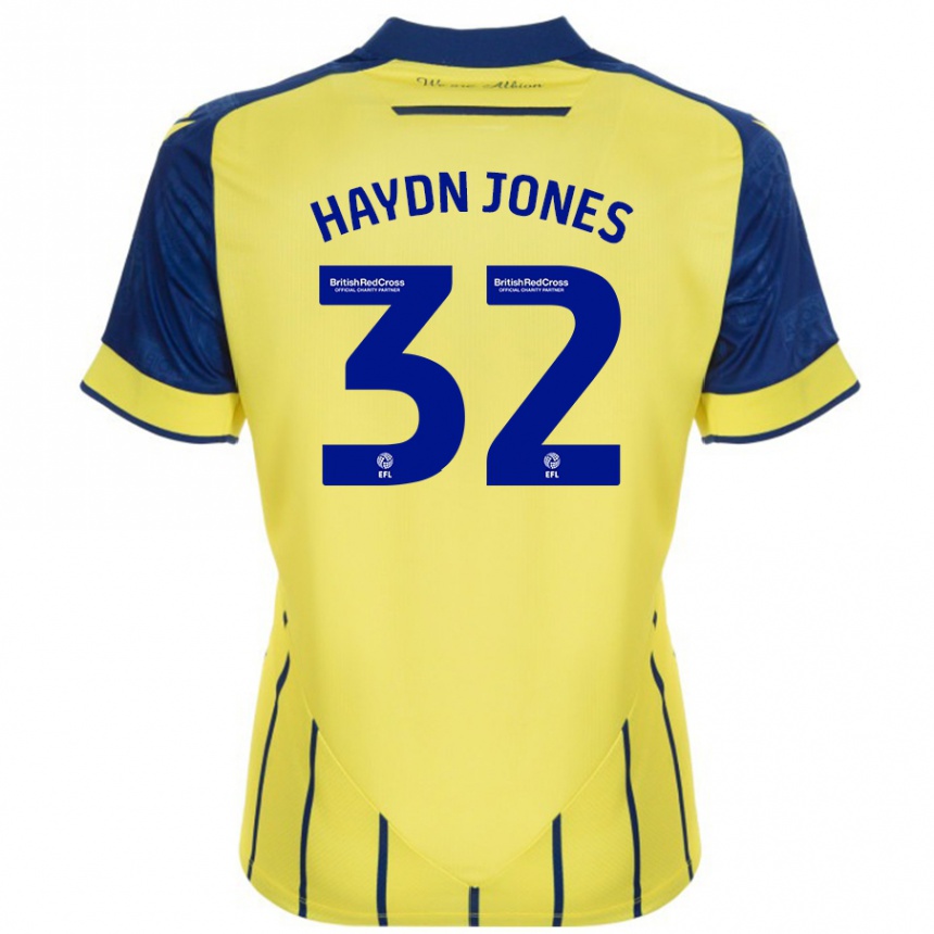 Niño Fútbol Camiseta Mackenzie Haydn-Jones #32 Amarillo Azul 2ª Equipación 2024/25 México