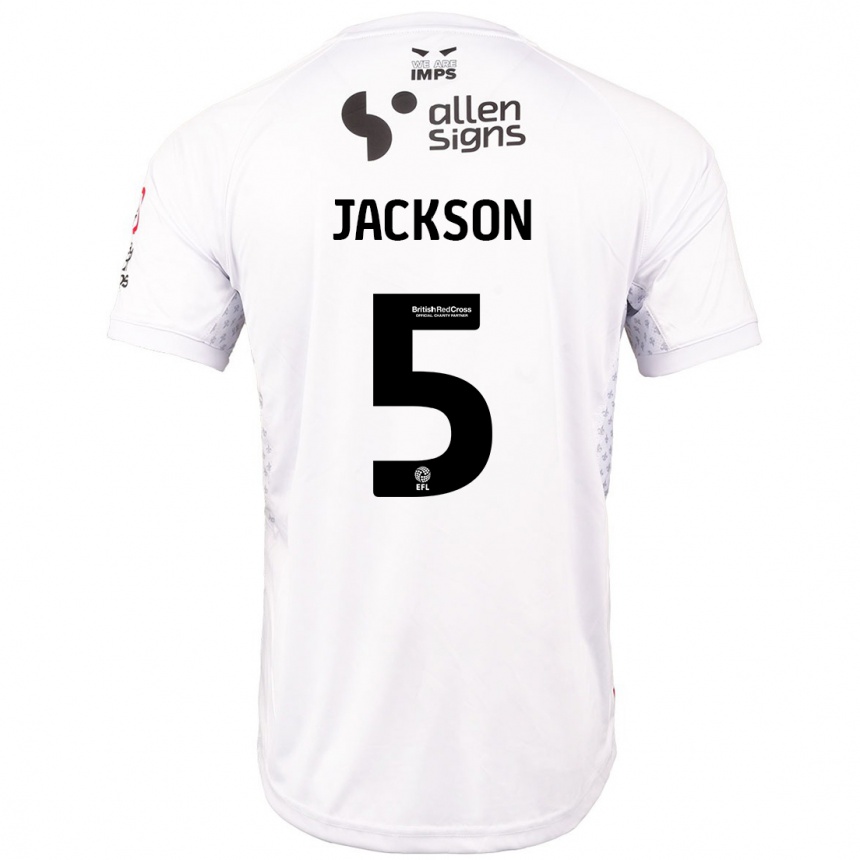 Niño Fútbol Camiseta Adam Jackson #5 Rojo Blanco 2ª Equipación 2024/25 México