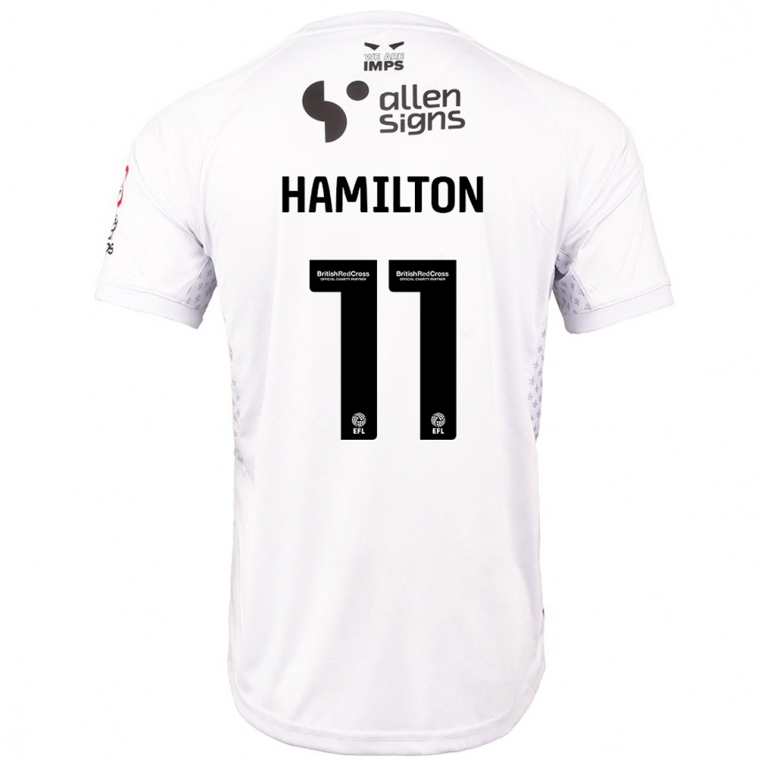 Niño Fútbol Camiseta Ethan Hamilton #11 Rojo Blanco 2ª Equipación 2024/25 México