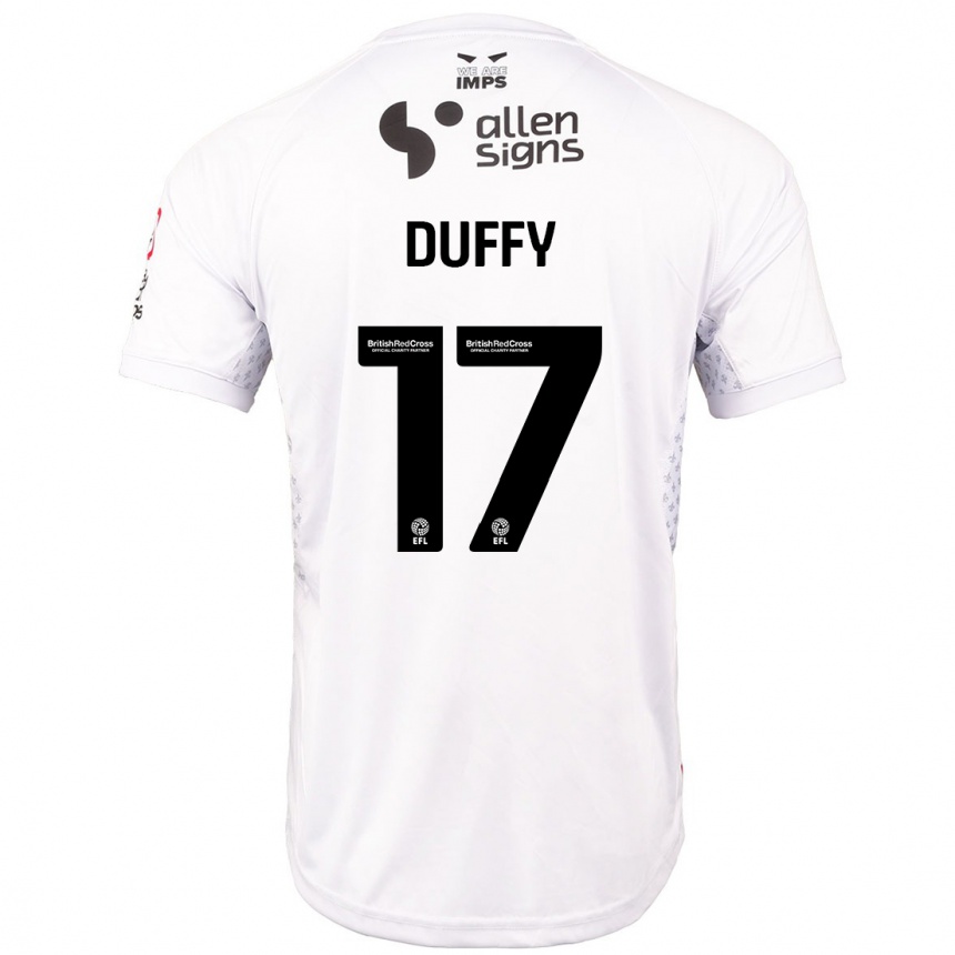 Niño Fútbol Camiseta Dylan Duffy #17 Rojo Blanco 2ª Equipación 2024/25 México