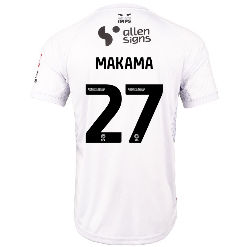 Niño Fútbol Camiseta Jovon Makama #27 Rojo Blanco 2ª Equipación 2024/25 México